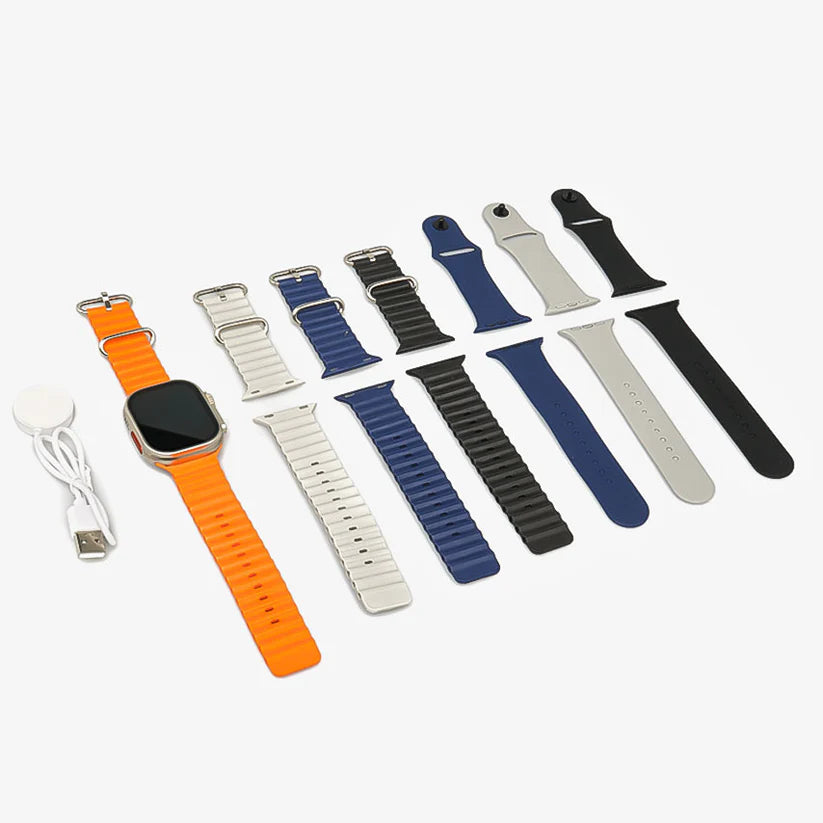 TK90 ULTRA 7 IN 1 smartwatch with metal strap